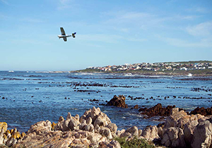 Flying over Sandbaai