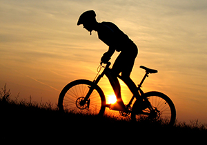 Mountain Biking at Sunset